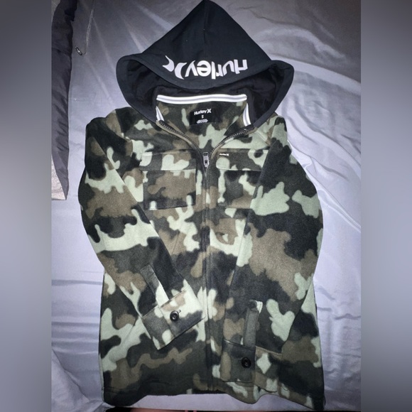 Boys Hurley Fleece Zip Up Sweater - Picture 2 of 2